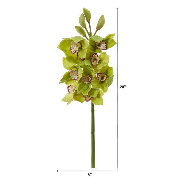 20” Cymbidium Orchid Artificial Flower (Set of 4)