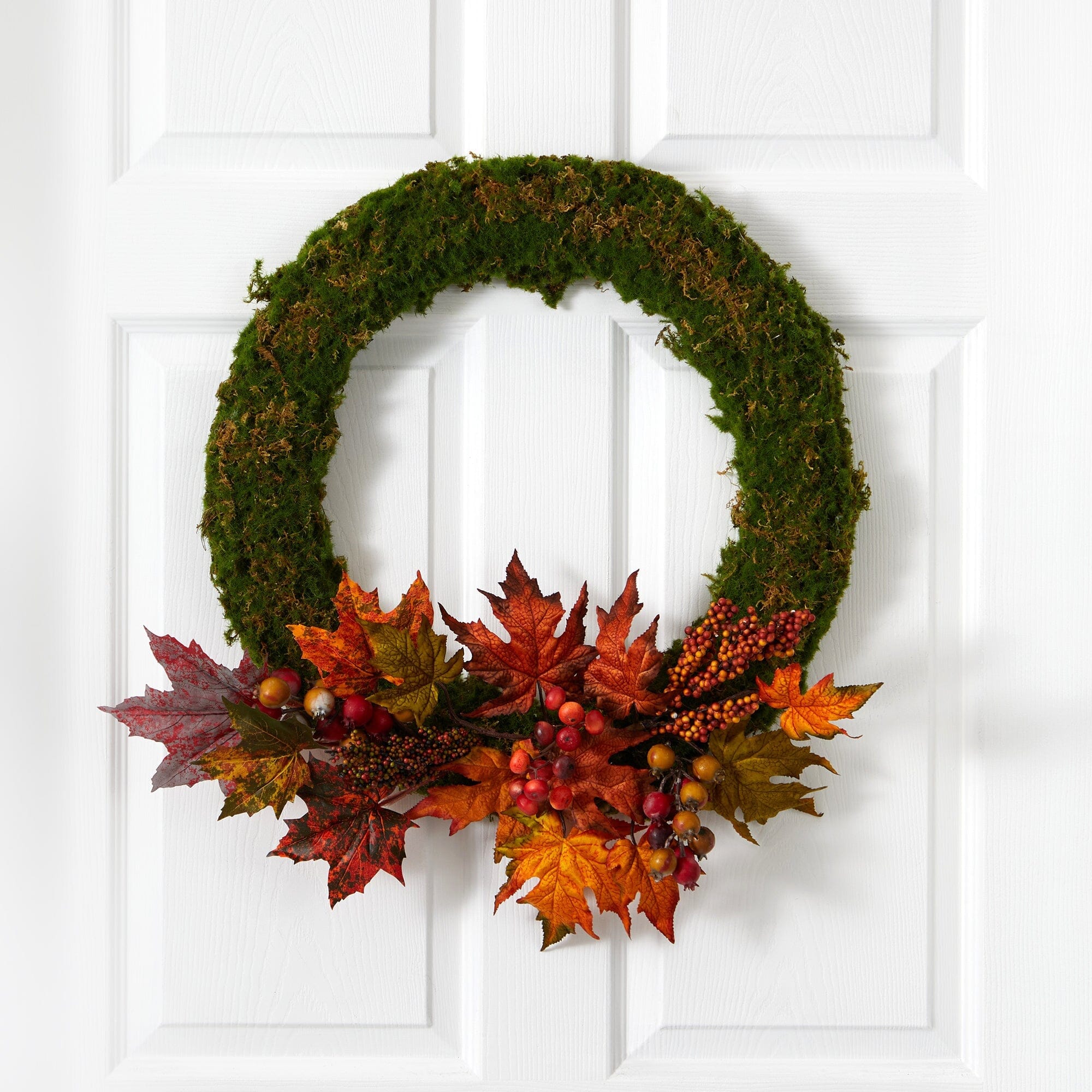 Fall wreath, autumn wreath, fall foliage wreath for front door, on sale fall leaves wreath, artificial fall leaf wreath