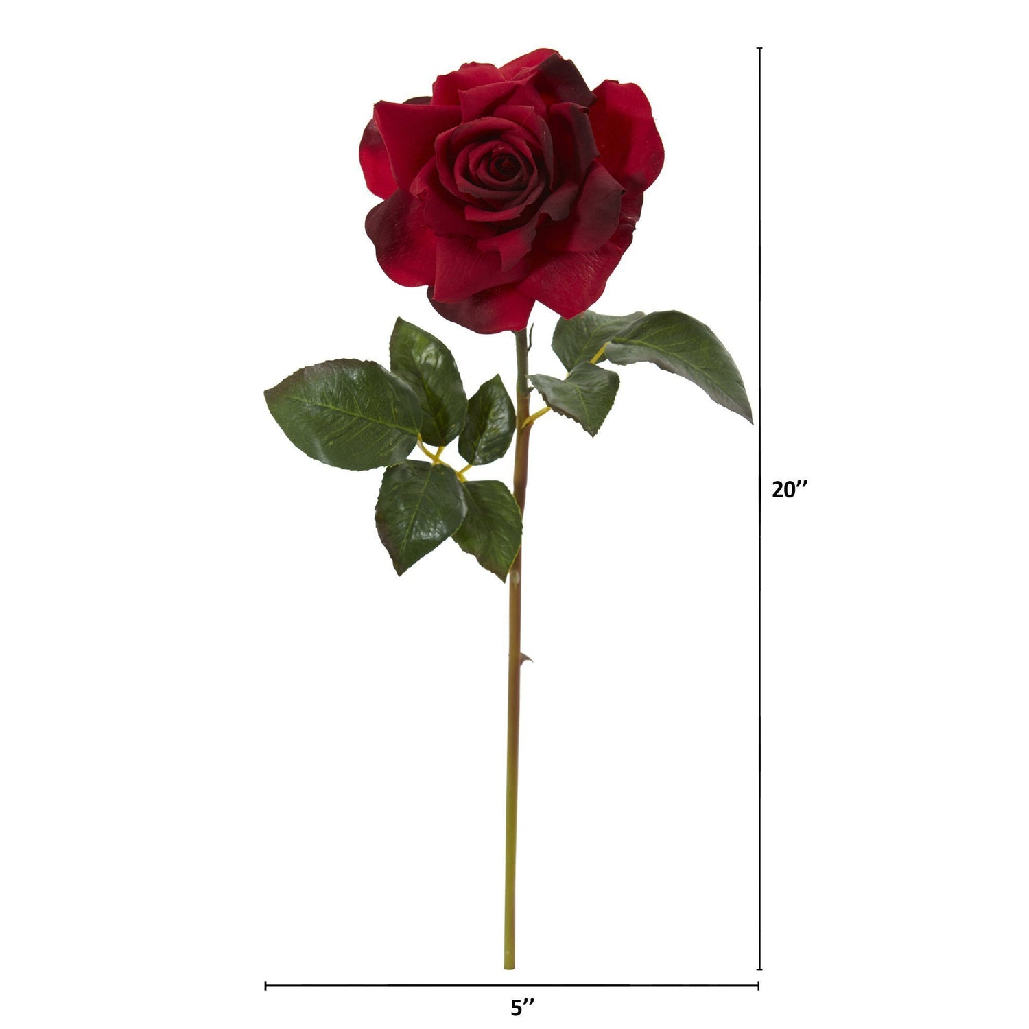 Earthflora > Faux Elegant Flowering Stems > 20 Rose Artificial Flower (Set  of 6)