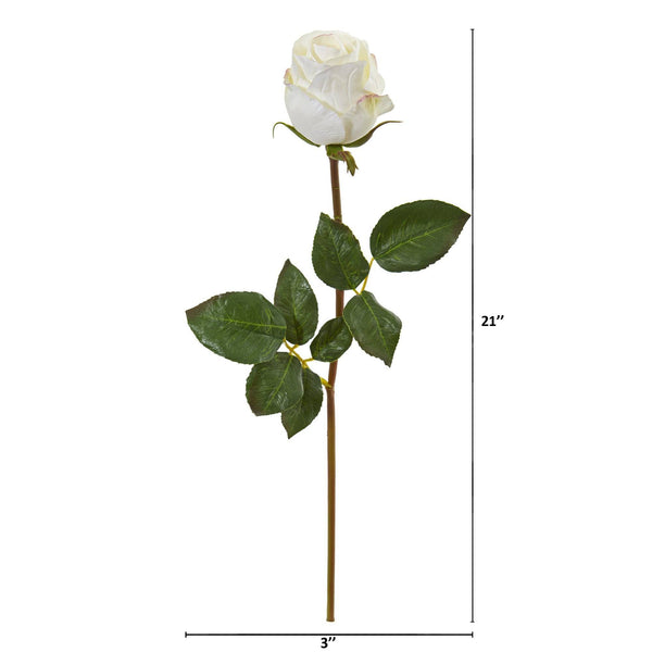 21” Rose Bud Artificial Flower (Set of 6)