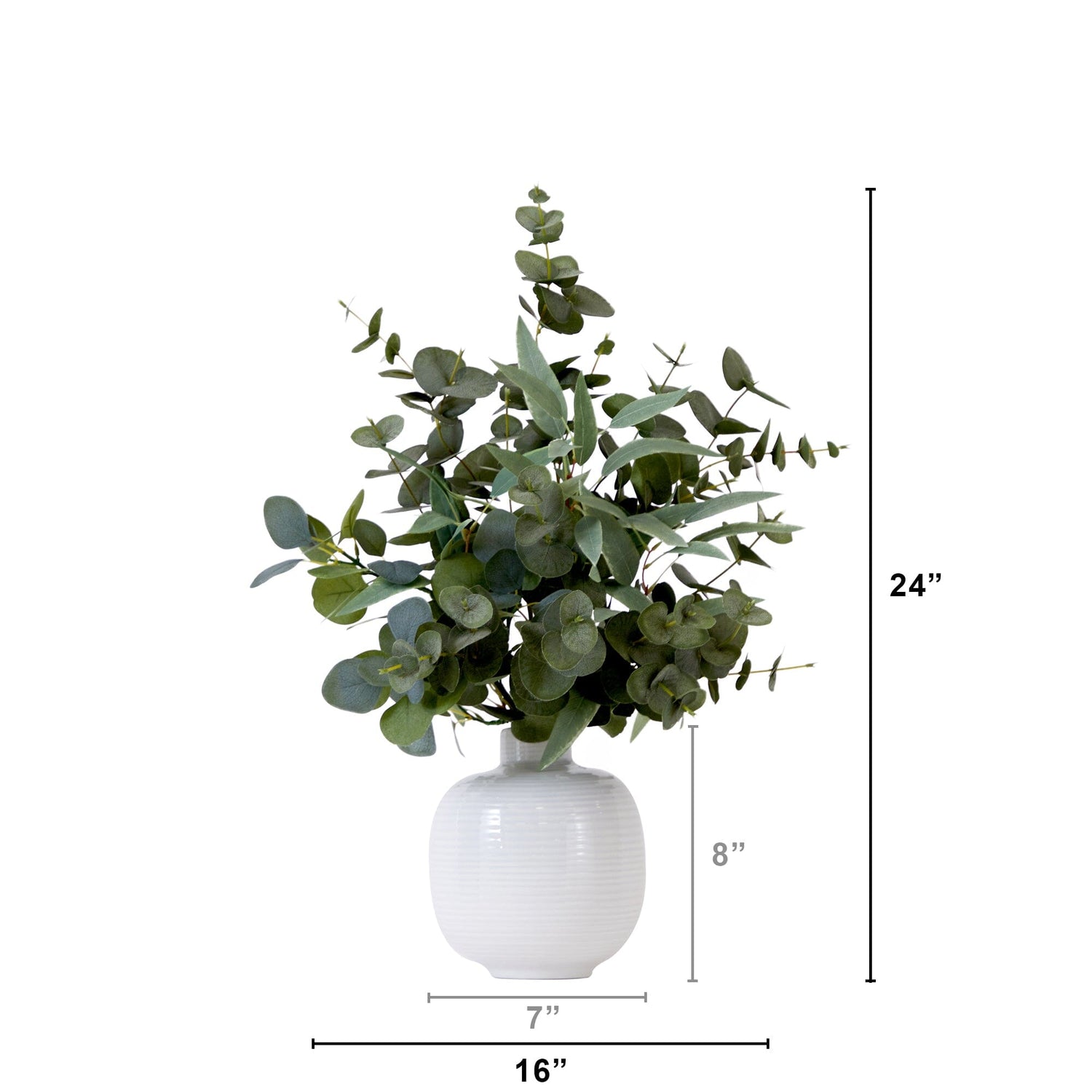 Nearly Natural 25 in. Indoor Eucalyptus Artificial Wreath