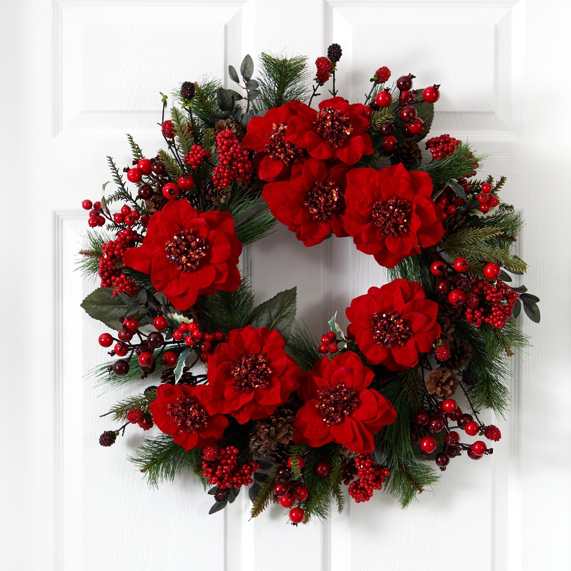 Store Poinsettia Wreath