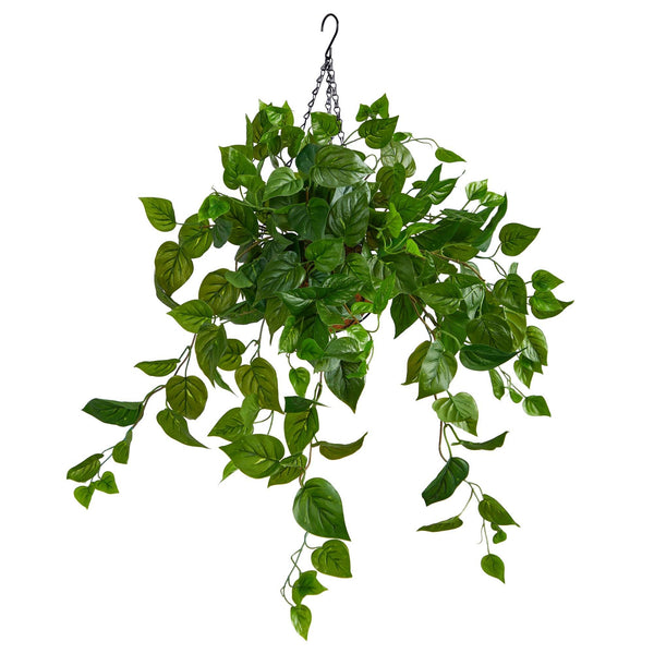 2.5’ Philodendron Artificial Plant in Hanging Basket