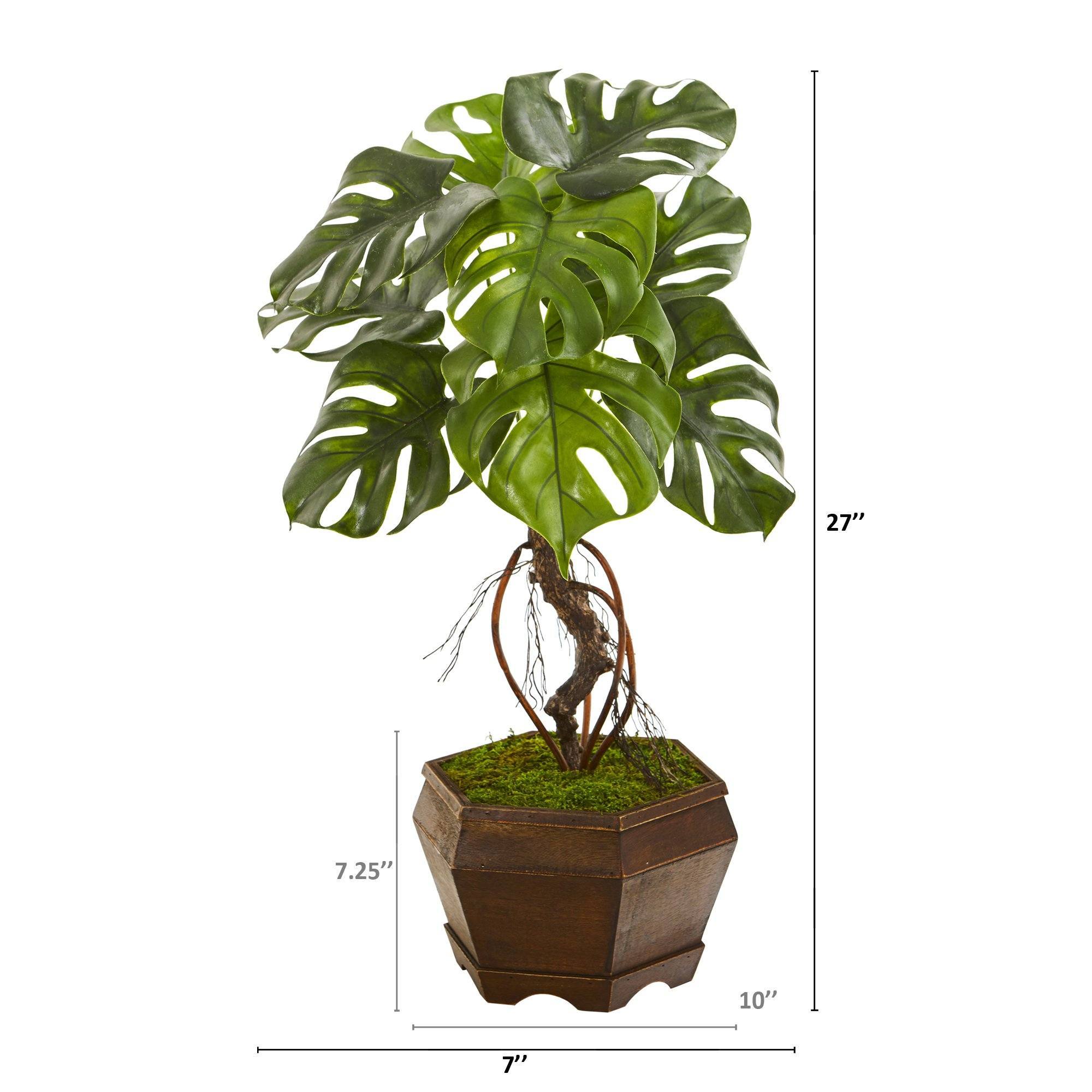 27” Monstera Artificial Plant in Decorative Planter | Nearly Natural
