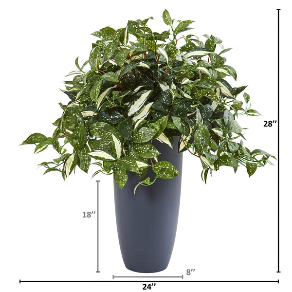 28” Florida Beauty Artificial Plant in Gray Planter