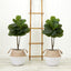 3’ Artificial Fiddle Leaf Fig Tree with Handmade Cotton & Jute Woven Planter DIY Kit - Set of 2