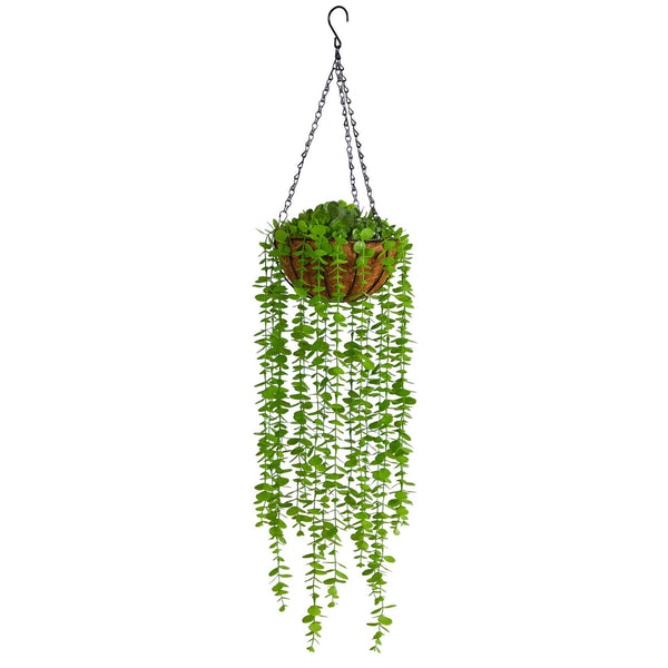 3’ Eucalyptus Artificial Plant in Hanging Basket