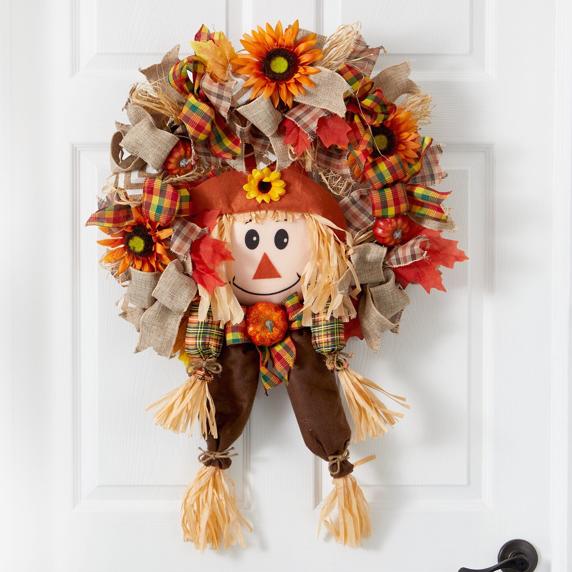 Fall Wreath, Scarecrow Wreath, Thanksgiving, Pumpkin Wreath, newest Sunflower Wreath