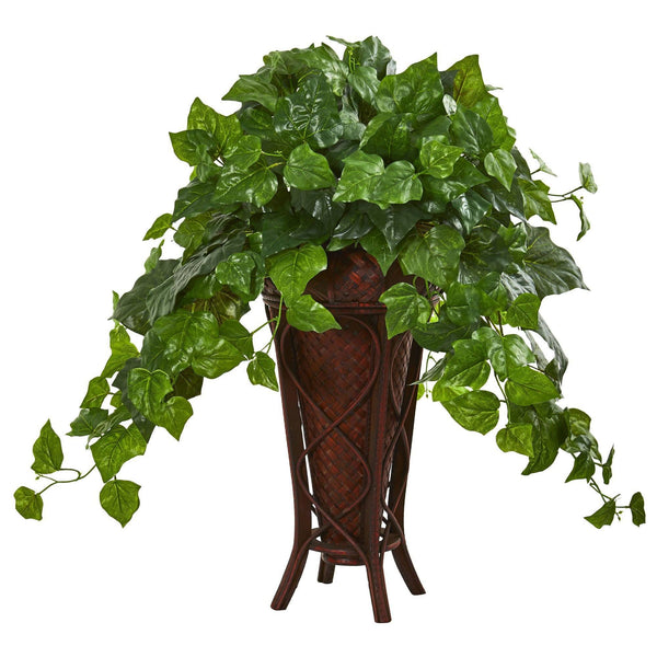 32” London Ivy Artificial Plant in Decorative Planter (Real Touch)