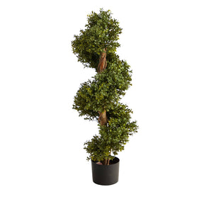 33” Boxwood Topiary Spiral Artificial Tree (Indoor/Outdoor) | Nearly ...