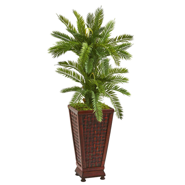 3.5’ Double Cycas Artificial Plant in Decorative Planter