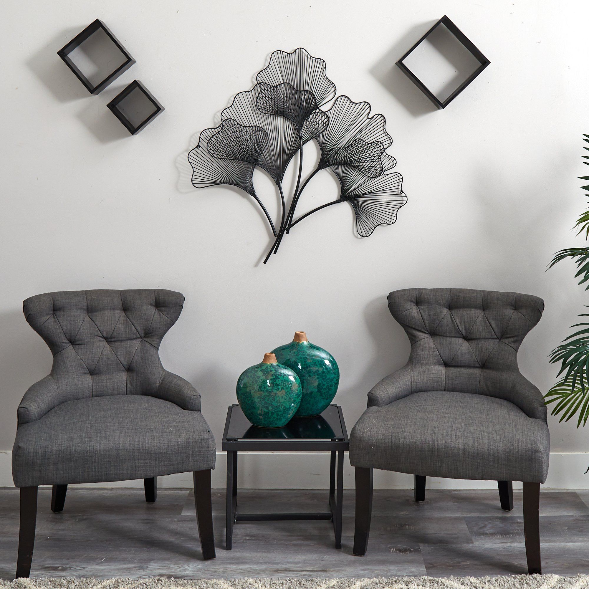 Unique Wall Decor Modern Wall good Art Wall Decoration Golden Ginkgo Leaf Metal Wall Decor Metal Wall Art Living Room Wall Art