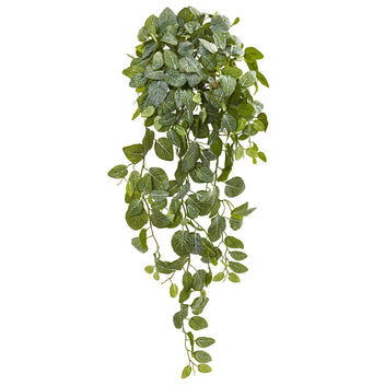 36” Summer Artificial Fittonia Hanging Bush Plant (Set of 2) | Nearly ...