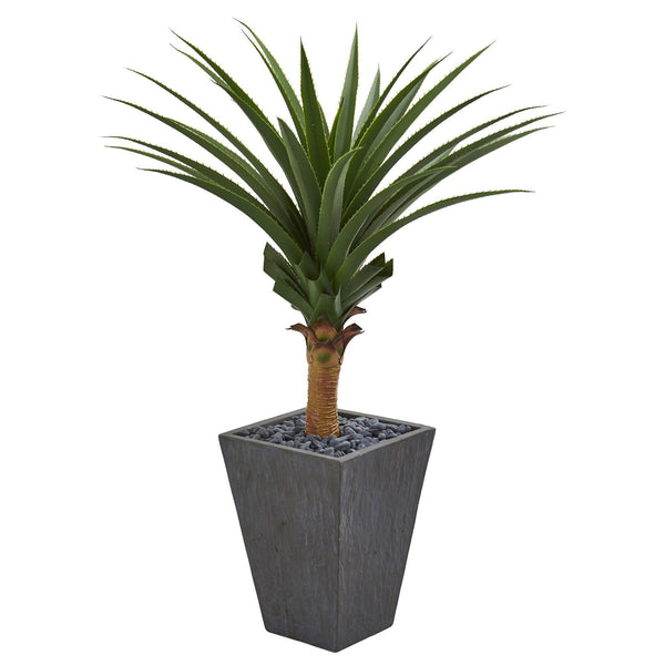 4' Agave Artificial Plant in Ceramic Planter