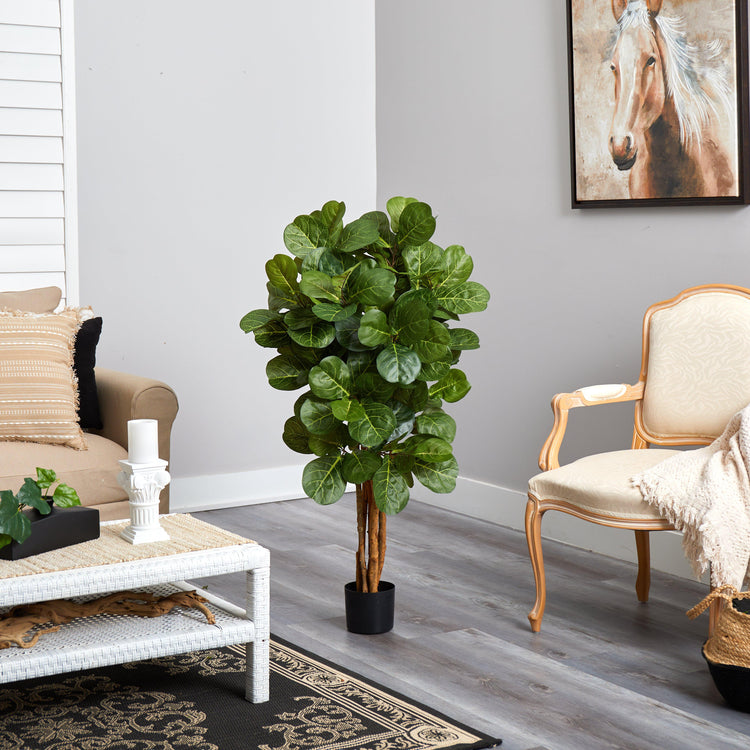 4’ Fiddle Leaf Fig Artificial Tree | Nearly Natural