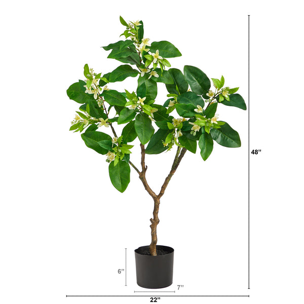 4’ Grapefruit Flower Artificial Tree