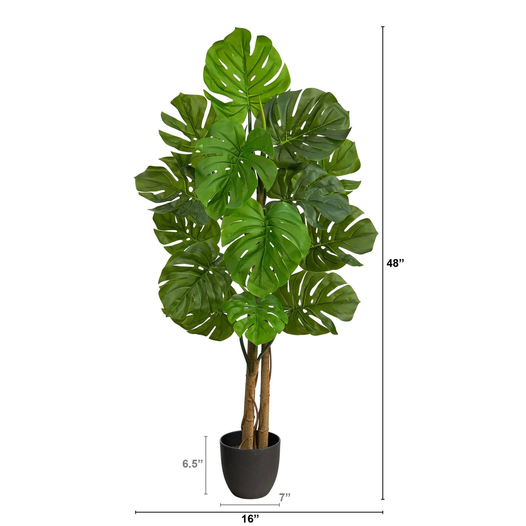 4’ Monstera Artificial Tree UV Resistant (Indoor/Outdoor) | Nearly Natural