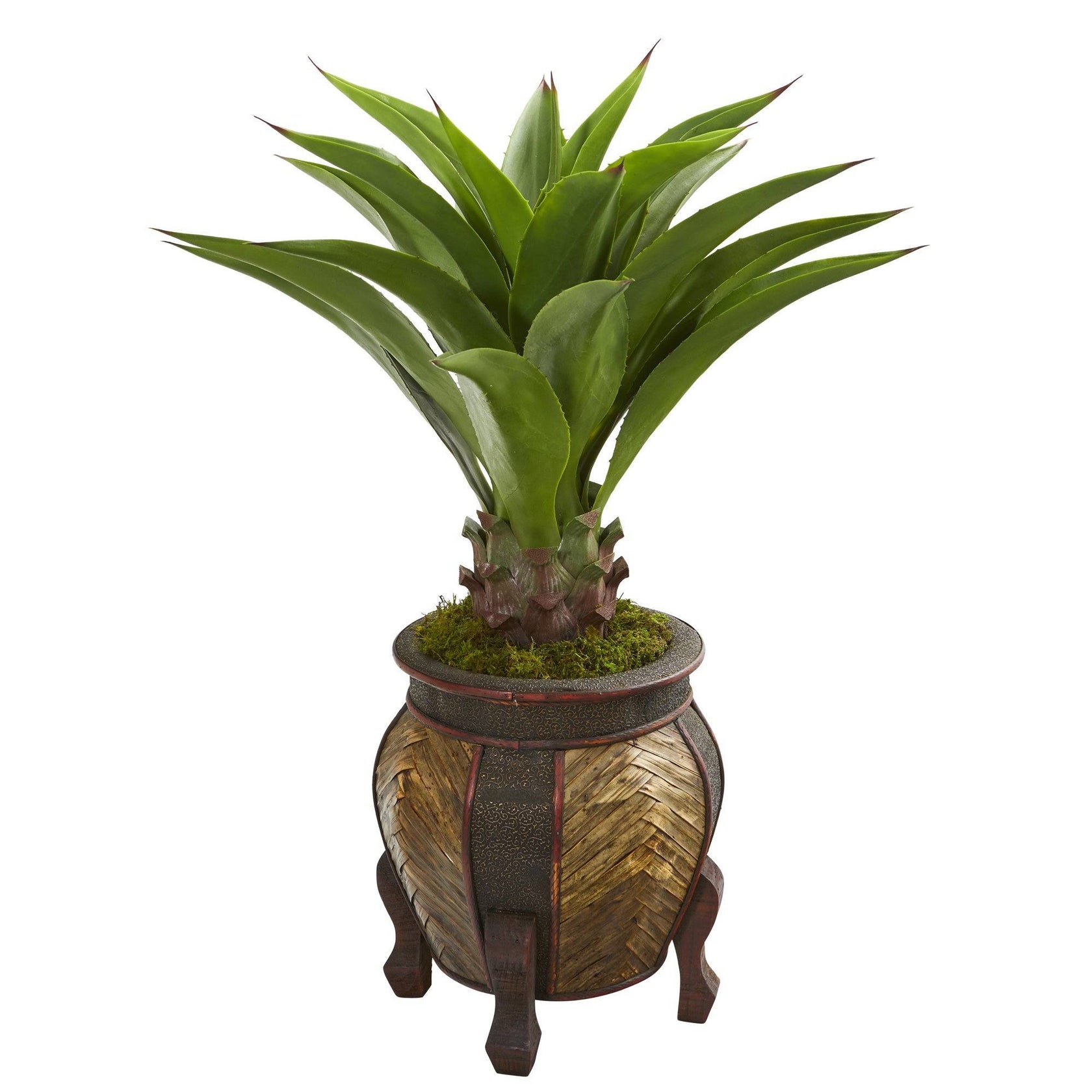 40” Agave Artificial Plant in Decorative Planter | Nearly Natural
