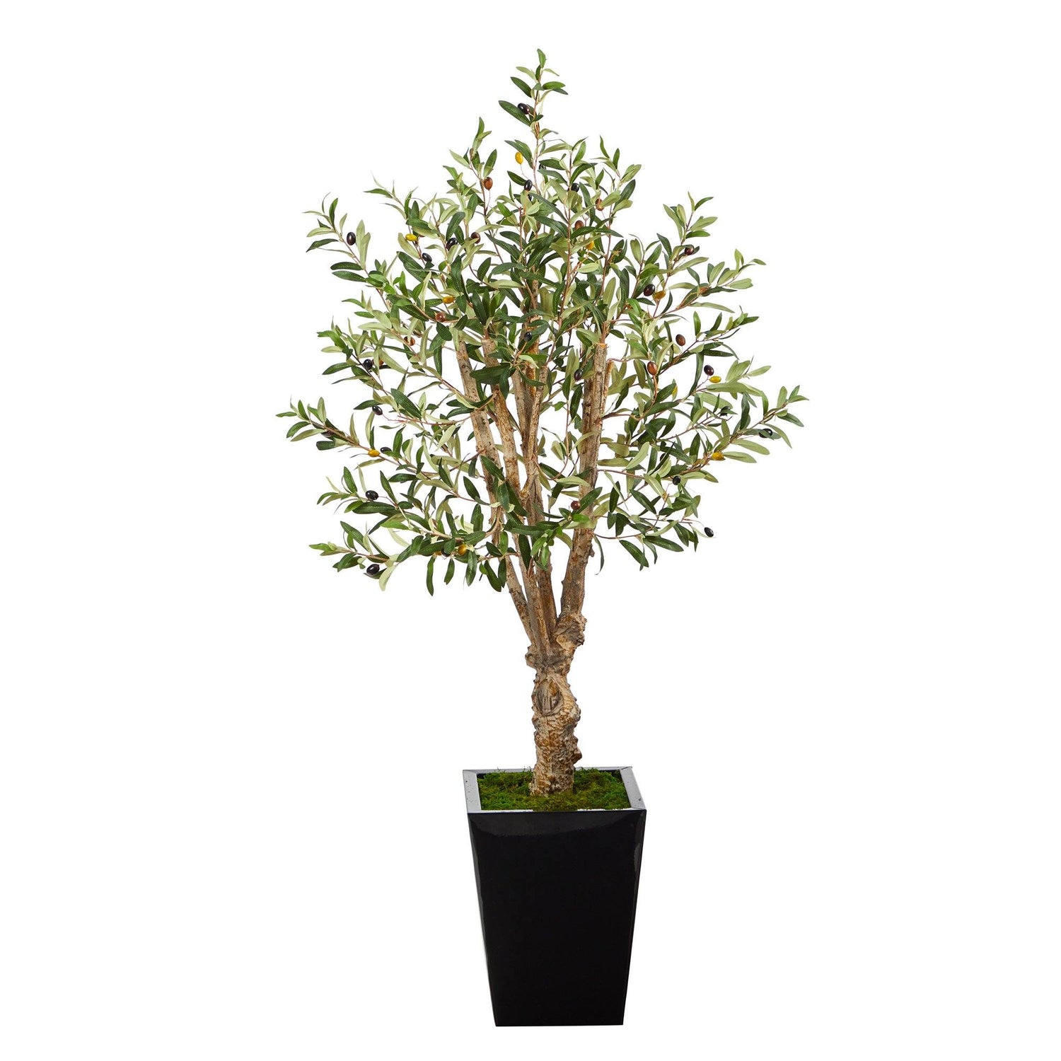 Nearly Natural Olive Tree 60 H Artificial Plant With Planter 60 H x 19 W x  14 D GreenBlack - Office Depot