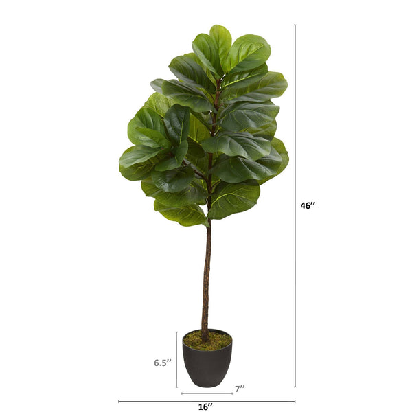 46” Fiddle Leaf Artificial Tree (Real Touch) | Nearly Natural