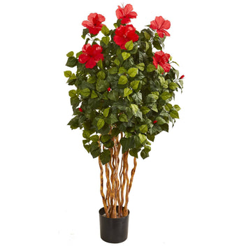 5’ Hibiscus Artificial Tree | Nearly Natural