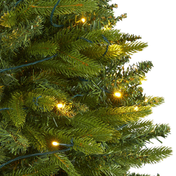 5' Sun Valley Fir Artificial Christmas Tree with 200 Clear LED Lights