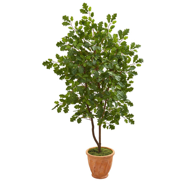 53” Oak Artificial Tree in Terra-Cotta Planter