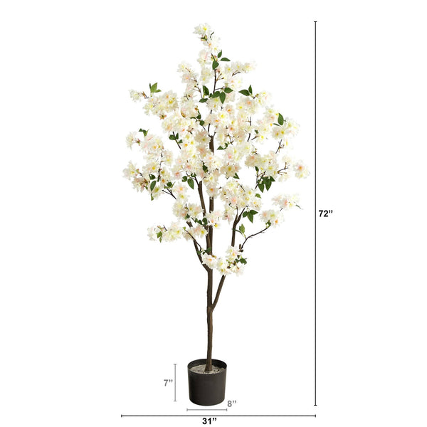 6’ Cherry Blossom Artificial Tree | Nearly Natural