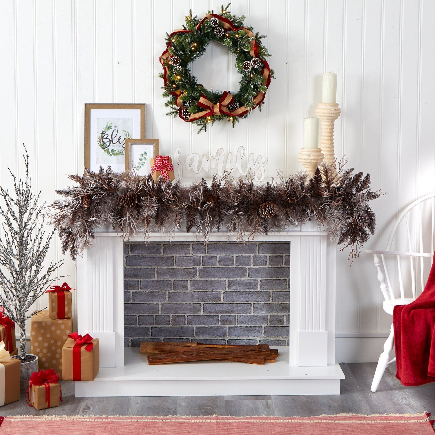 It's a Faux Garland Flock Off! - Yellow Brick Home
