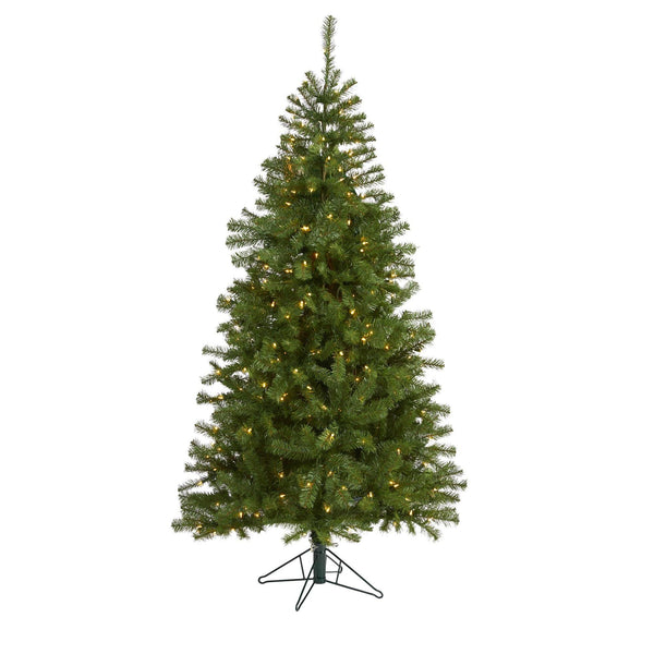 6' Springfield Artificial Christmas Tree with 300 Warm Clear Lights and 596 Tips