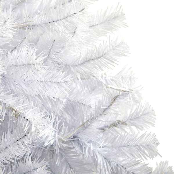 6' White Artificial Christmas Tree with 680 Bendable Branches | Nearly ...