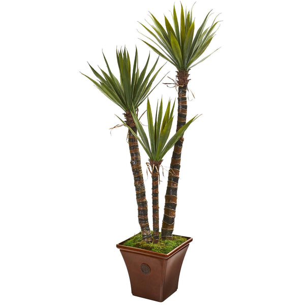 60” Yucca Artificial Tree in Brown Planter