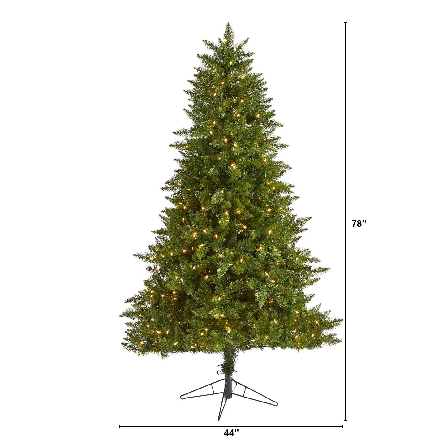 6.5' Vermont Spruce Artificial Christmas Tree with 450 Warm White ...