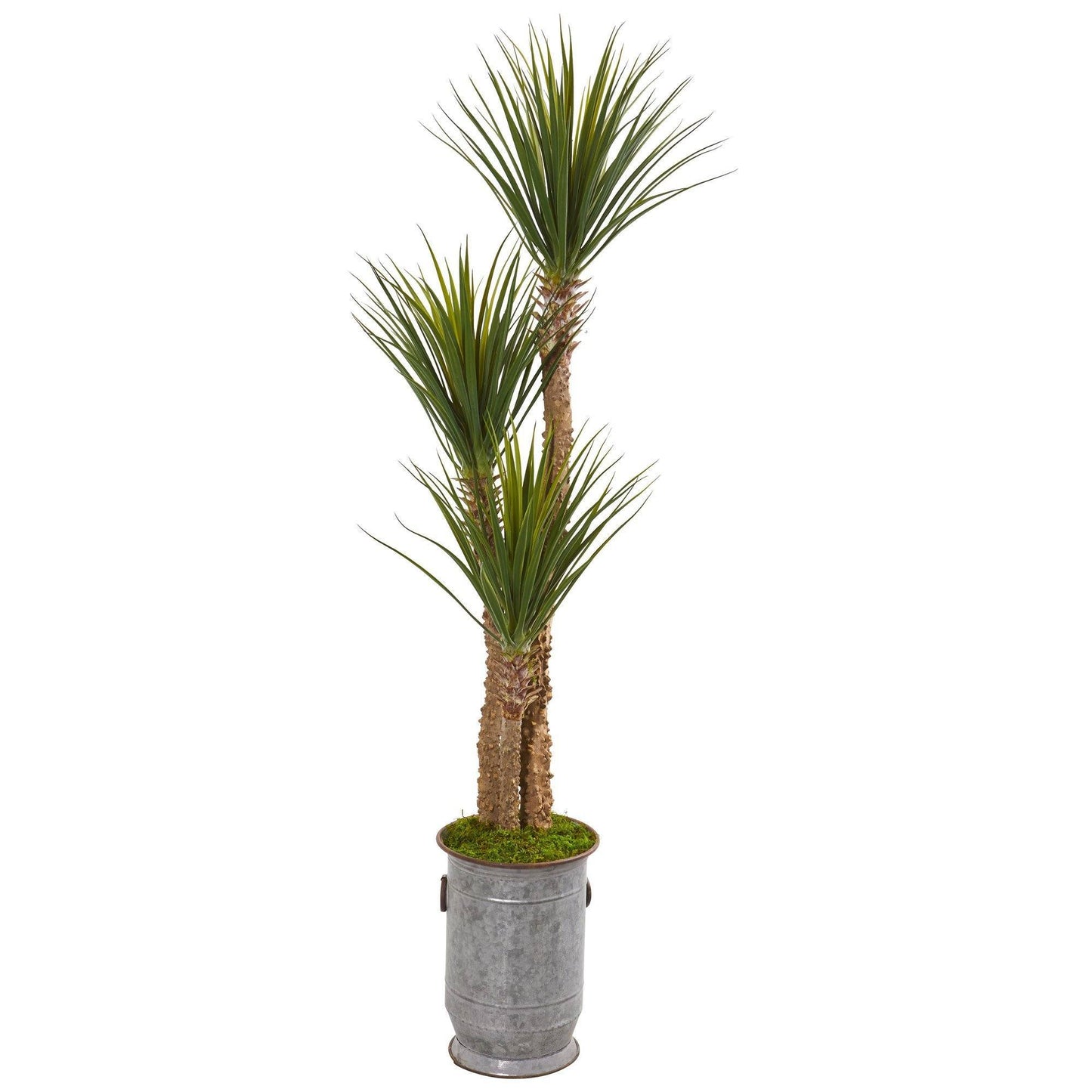 65” Yucca Artificial Tree in Metal Planter | Nearly Natural