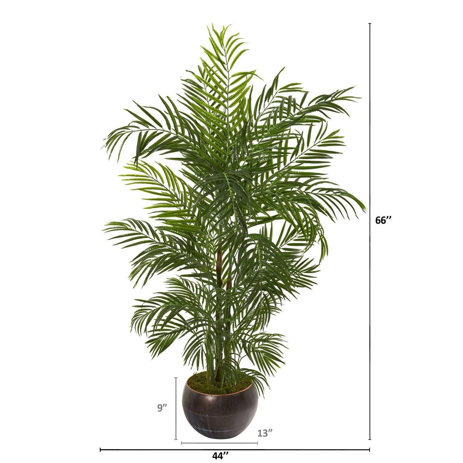 66” Areca Palm Artificial Tree in Planter (Indoor/Outdoor)