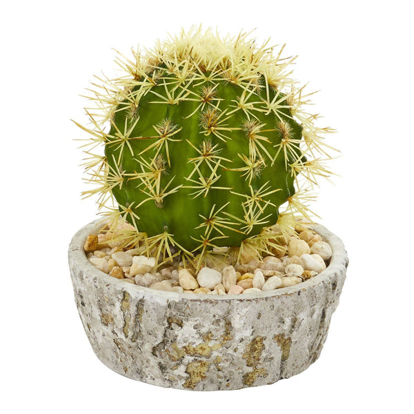 7” Cactus Artificial Plant in Weathered Planter (Set of 2)