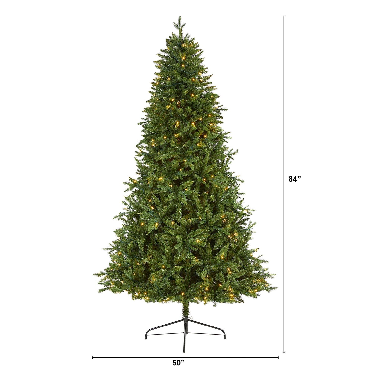 7' New Hampshire Fir Artificial Christmas Tree with 450 Clear LED Lights