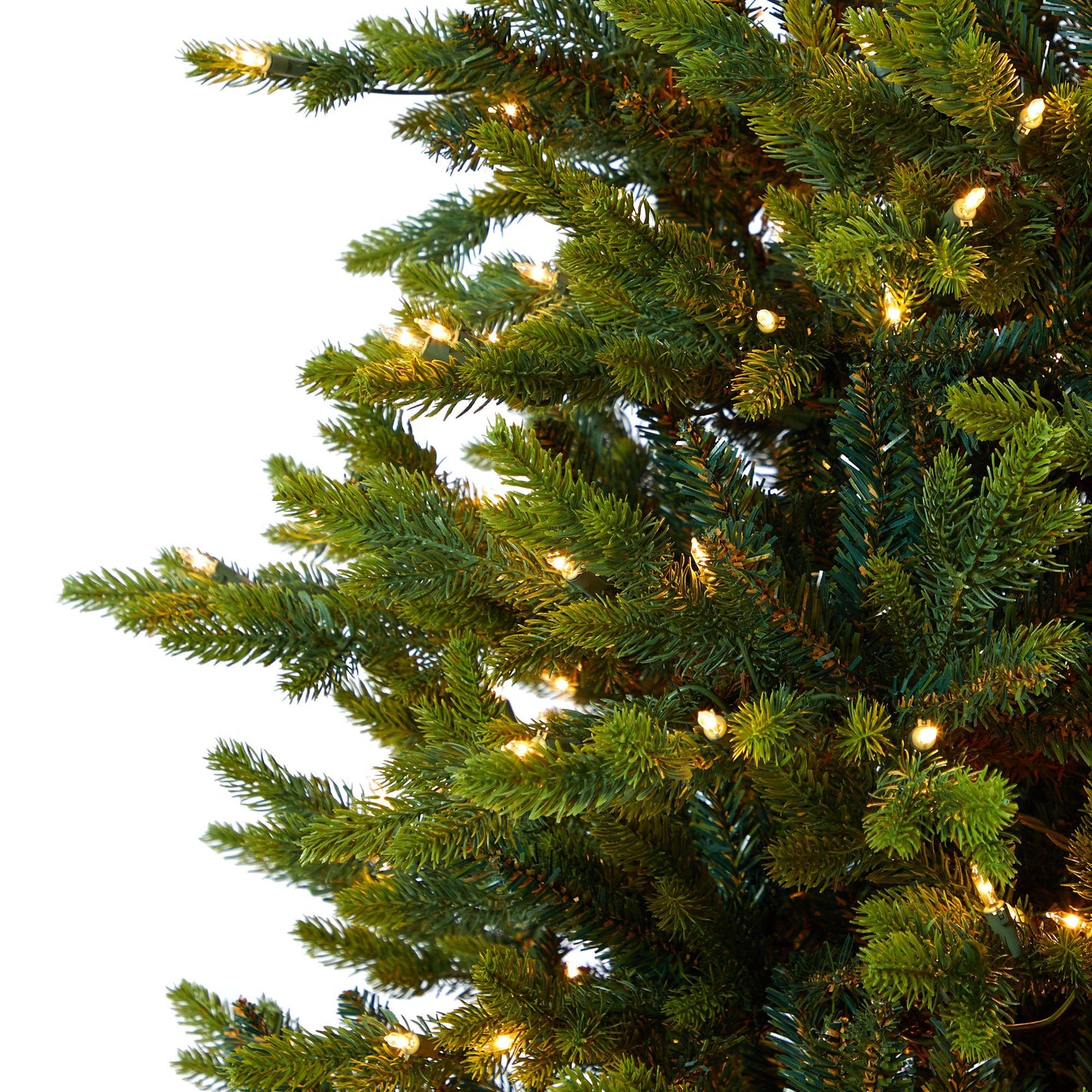 7’ North Carolina Fir Artificial Christmas Tree with 550 Clear Lights ...