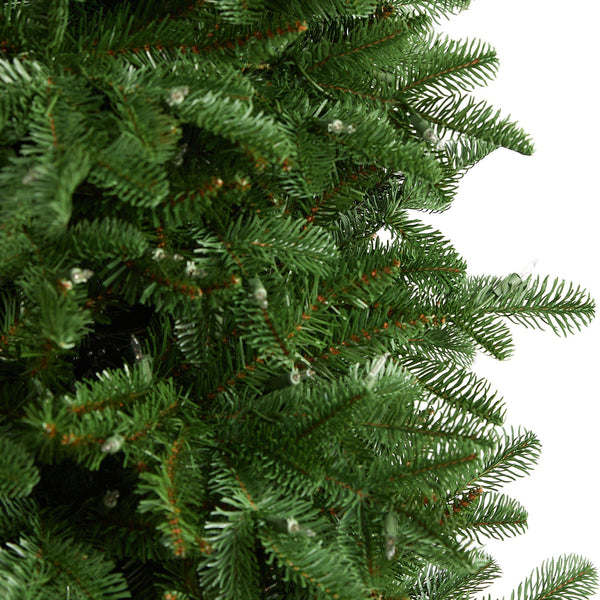 7’ South Carolina Fir Artificial Christmas Tree with 550 Clear LED Lights and 2078 Bendable Branches