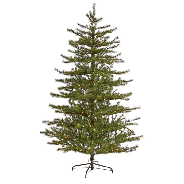 7’ Vancouver Mountain Pine Artificial Christmas Tree with 450 Clear Lights and 1762 Bendable Branches