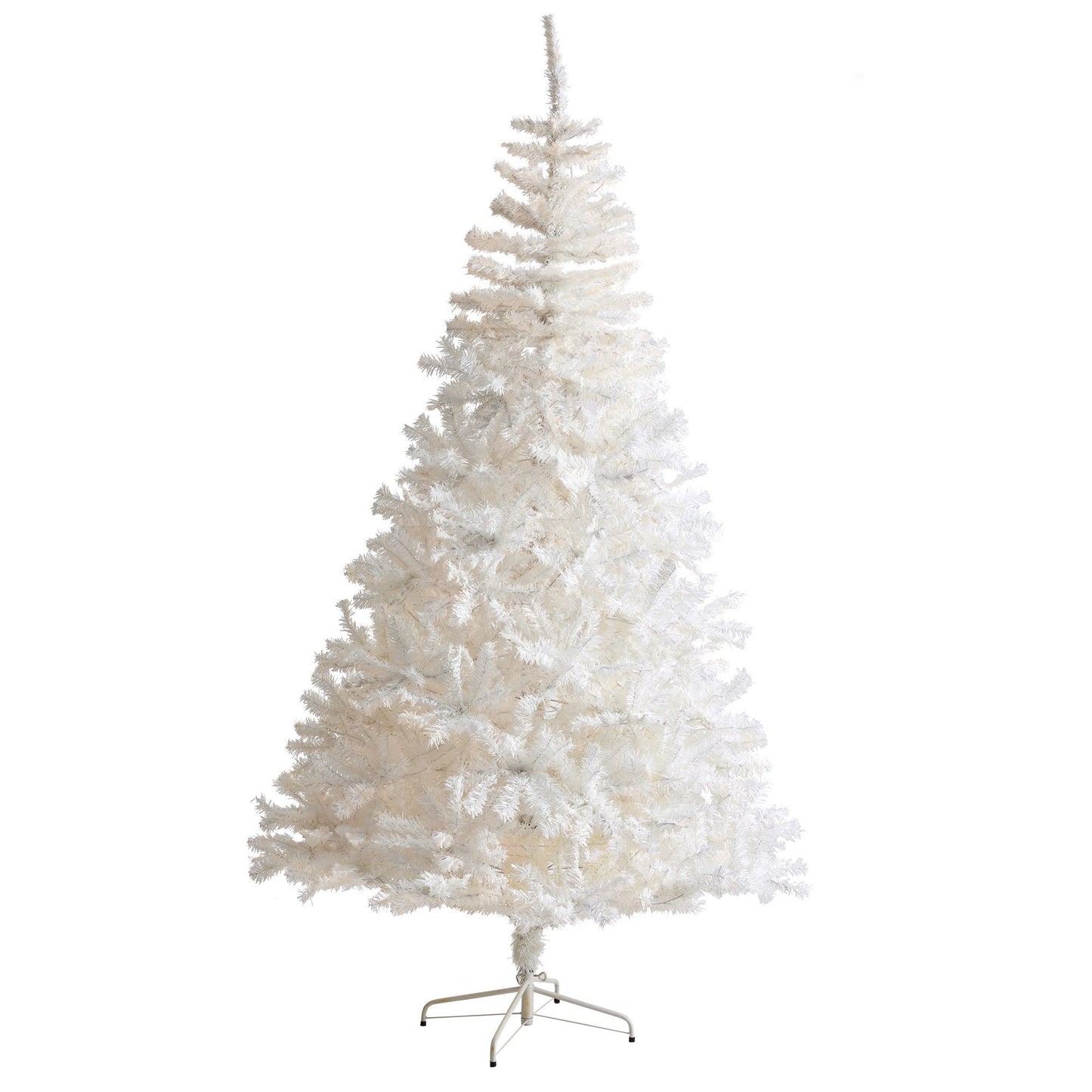 7' White Artificial Christmas Tree with 1000 Bendable Branches | Nearly ...