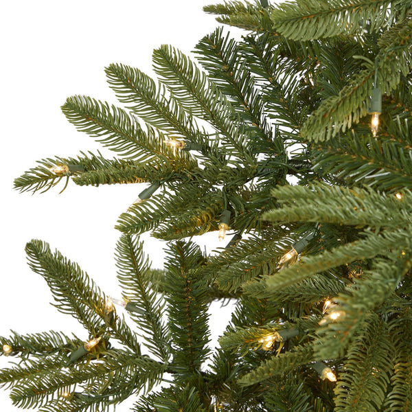 7.5’ Layered Washington Spruce Artificial Christmas Tree with 550 Clear ...