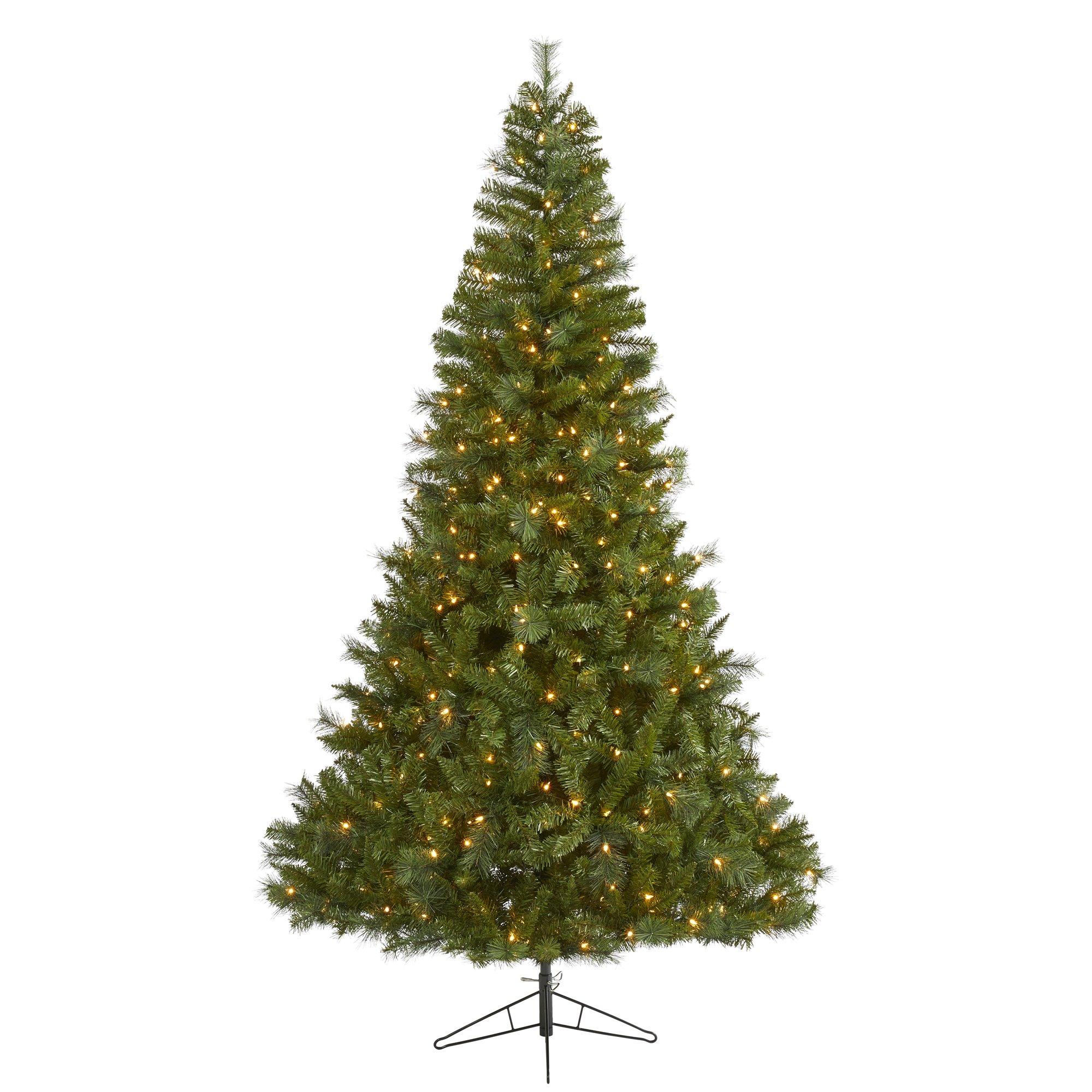 7.5' Mount Hood Spruce Artificial Christmas Tree with 450 Warm White ...