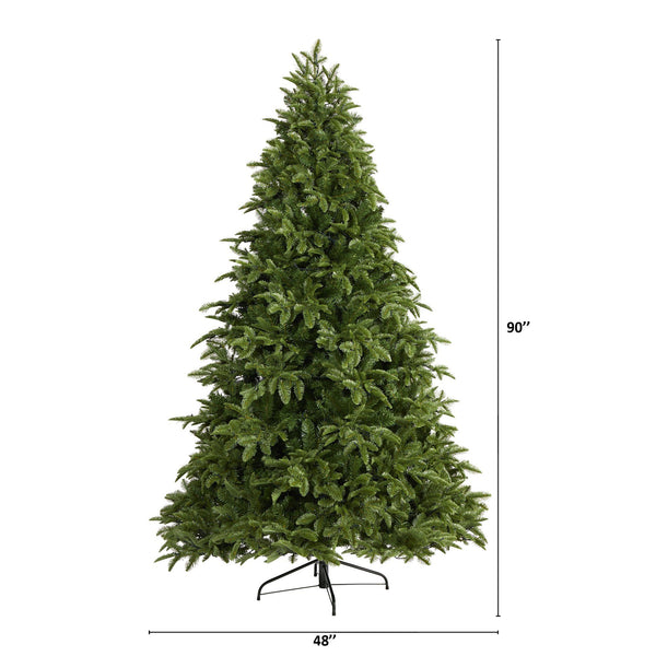 7.5’ Wyoming Fir Artificial Christmas Tree with 500 Clear LED Lights ...