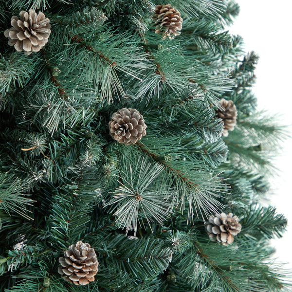 8’ Frosted Tip British Columbia Mountain Pine Artificial Christmas Tree