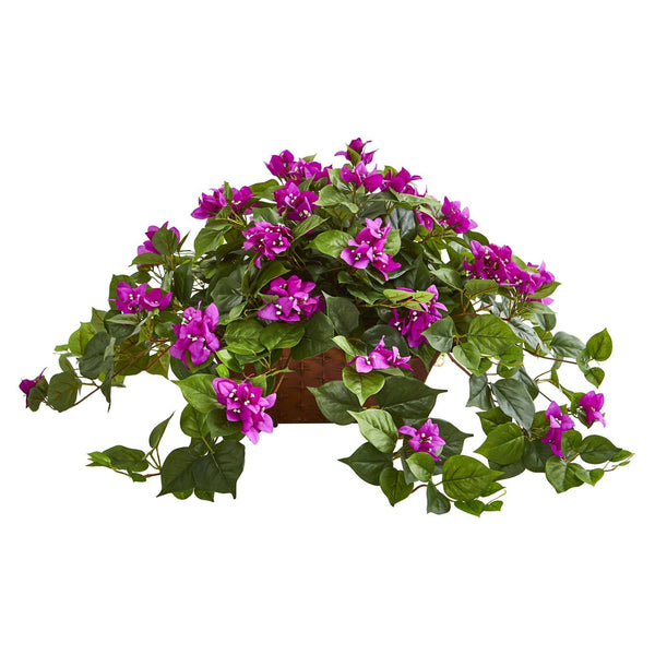 Bougainvillea in Metal Planter 6934 Nearly Natural