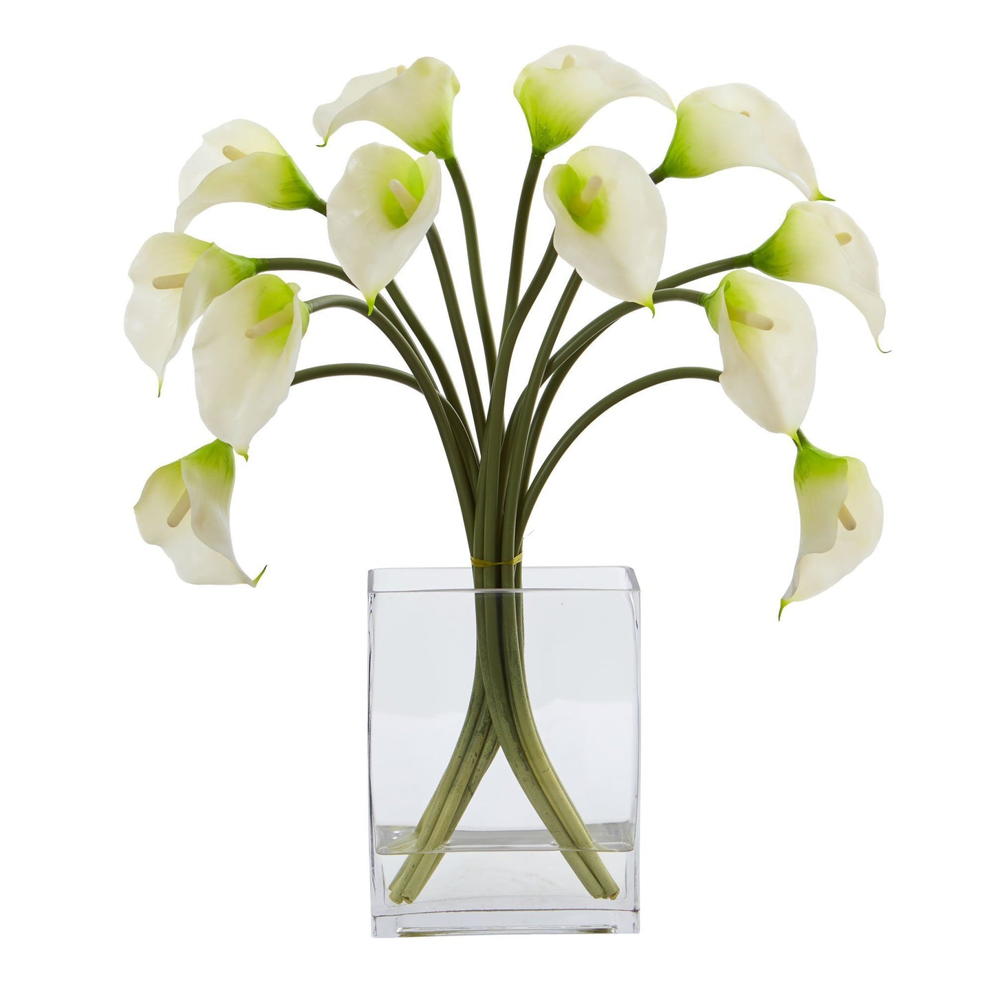 Calla Lily Artificial Arrangement in Vase 1608 Nearly Natural