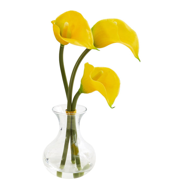 Calla Lily Artificial Arrangement in Vase (Set of 2)