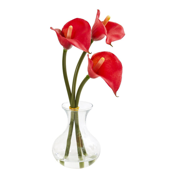 Calla Lily Artificial Arrangement in Vase (Set of 2)