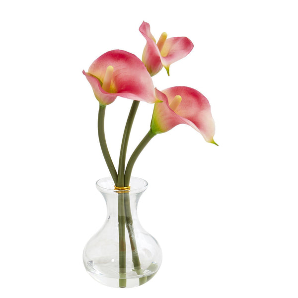 Calla Lily Artificial Arrangement in Vase (Set of 2)